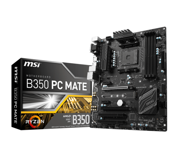 MSI B350 PC MATE (2xPCI-E DDR4 USB3.1/M.2) - 359657 - zdjęcie